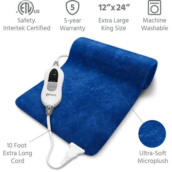 GENIANI Extra Large Electric Heating Pad For Back Pain And Cramps
